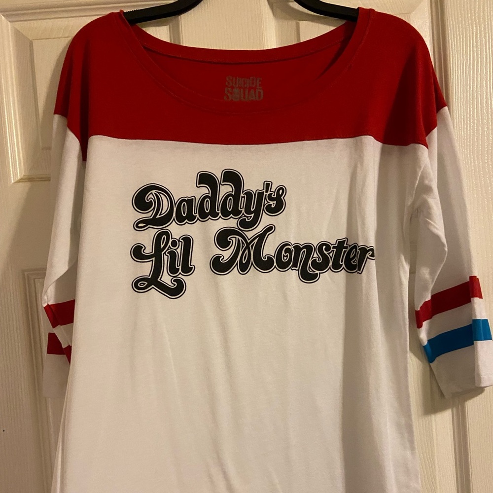 Suicide Squad Daddy’s Little Monster Harley Quinn women’s tee size XL